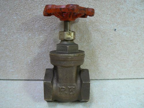 Gate valve plumbing p.e. 1, 1-1/4&#034; threaded brass for sale