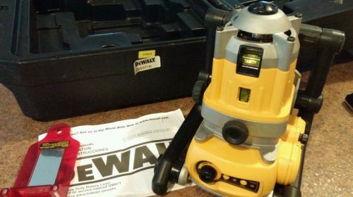 DeWalt DW071 Rotary Laser Level with Carry Case Target Card, and Manual
