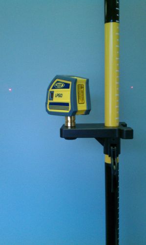 Spectra precision lp50 interior laser level, 5 beam with telescoping laser pole for sale