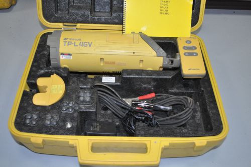 Topcon tp-l4gv green beam pipe laser - top of the line - calibrated warranty for sale