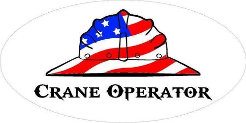 3 - Crane Operator US Flag Union Lunch Box Oilfield Toolbox Helmet Sticker H289