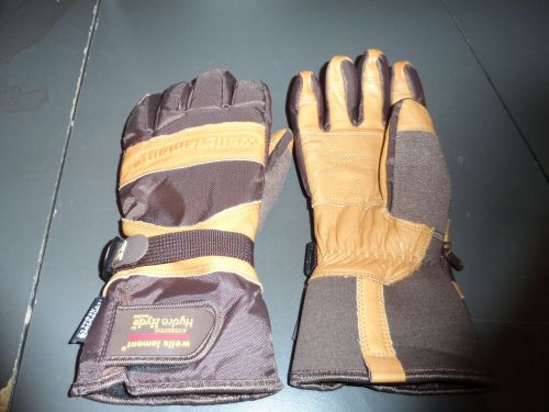 Wells lamont hydra hyde thermal insulated waterproof work gloves leather xl hide for sale