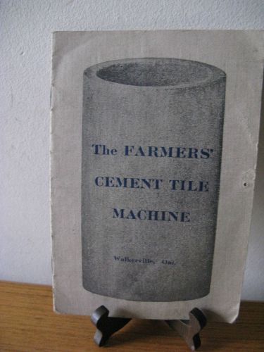 Walkerville Ontario Farmers Cement Tile Machine Catalogue 1910 Canadian Town