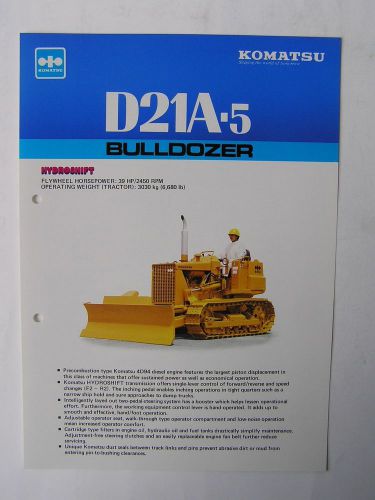 KOMATSU D21A-5 Bulldozer Brochure Japan