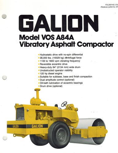 GALLION/DRESSER VOS A84A ASPHALT COMPACT  BROCHURE 1983