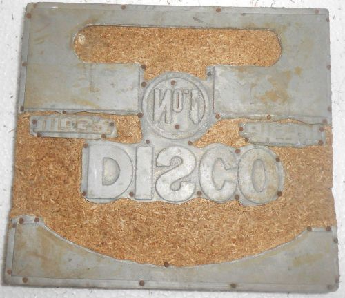 India vintage letterspress zinc block printing block indian no1 disco s893 for sale