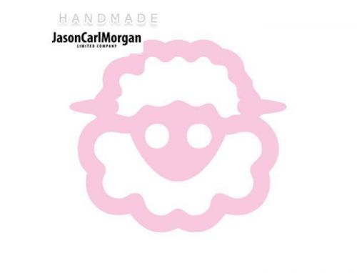 JCM® Iron On Applique Decal, Sheep Soft Pink