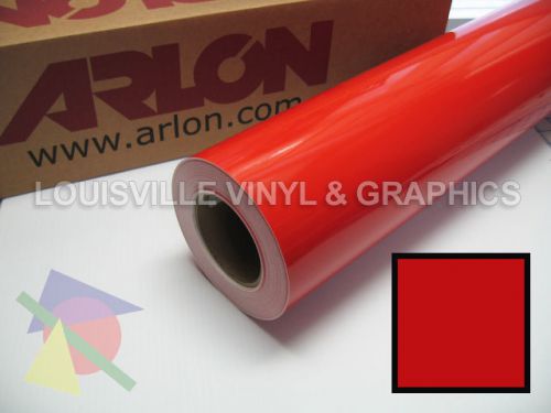 1 roll 24&#034; x 5 yds fire red arlon 5000 sign cutting vinyl for sale