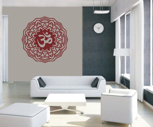 2X OM AUM Symbol Sanskrit Spiritual Vinyl Wall Sticker Wall Decal-1327020