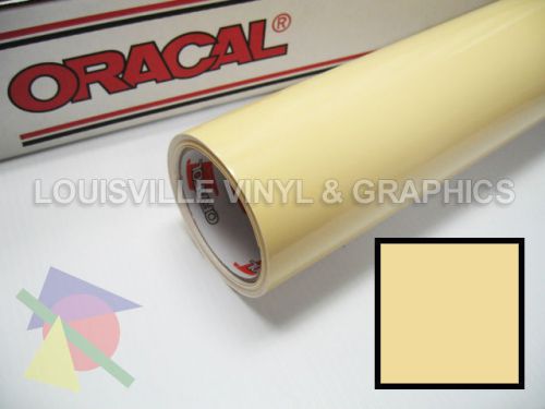 1 roll 24&#034; x 5 yds cream oracal 651 sign &amp; graphics cutting vinyl for sale