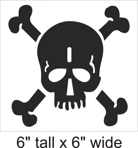 2X Skull with Bone Removable Wall Art Decal Vinyl Sticker Mural Decor-FA252