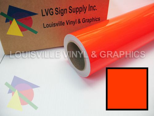 24&#034; wide fluorescent orange -*lvg intercal*- sign &amp; graphic vinyl film for sale