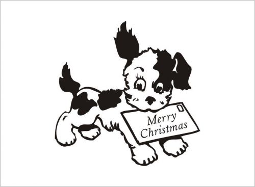 2X Merry Christmas Pet  Decal Vinyl Sticker Car Truck Bumper Laptop - 567