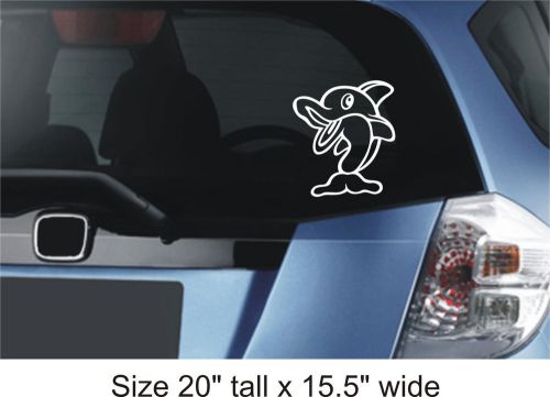 2X Shark Playing White Personalized  Funny Car Vinyl Sticker Gift - FAC - 84