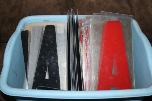 280+ portable sign letters red &amp; black used set great deal 8&#034; for sale