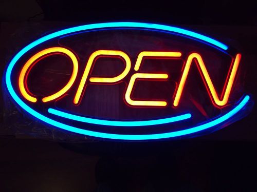 Oval soft led open sign - high-end retial sign for sale