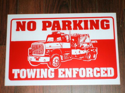 General business sign: no parking towing enforced for sale