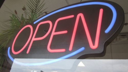 Flashing Fallon Neon Open Sign Hanging Large 31&#034;x17&#034;  Retail Store Business