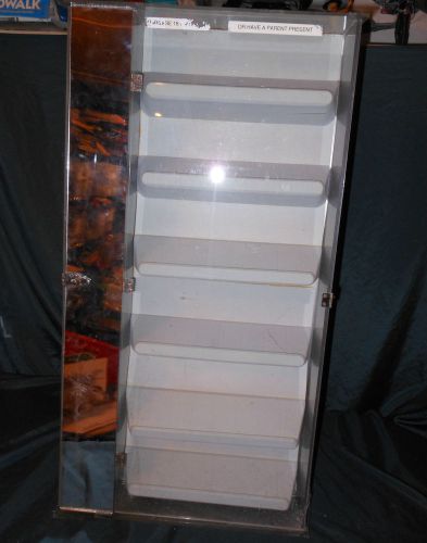Lucite or acrylic plexiglass four sided revolving cube jewelry display case 28&#034;
