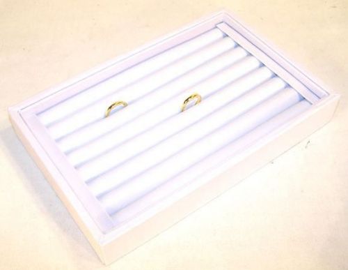 Light grey color small ring tray display box counter store boxes rings displays for sale