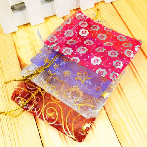 Wholesale Lot 100pcs Mixed Color Chinese Silk Wedding Gift Jewelry Pouch Bag 7X9