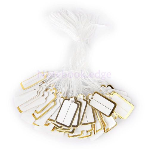 500 Tie String Jewelry Display Price Tags/Label 13x23mm