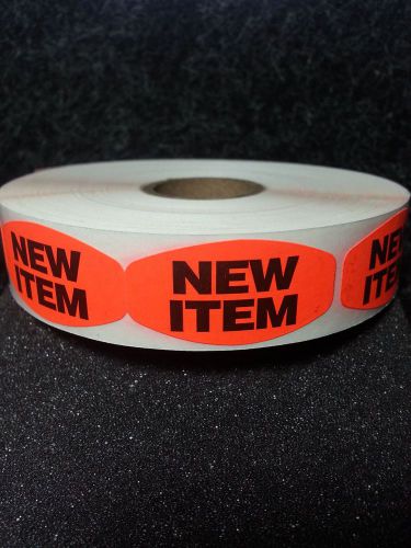 1.5&#034; x .75&#034; new item merchandise labels 1000 per roll free ship stickers for sale