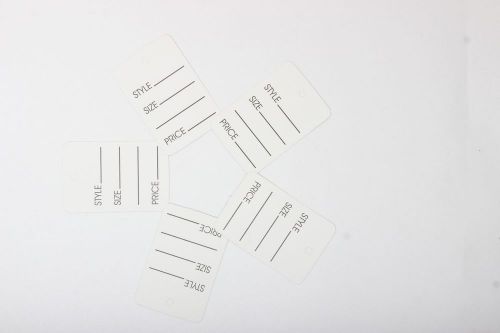 1000 Small GES 1 1/4 x 1 7/8 One Part Coupon Tag  Price Labels  (White)
