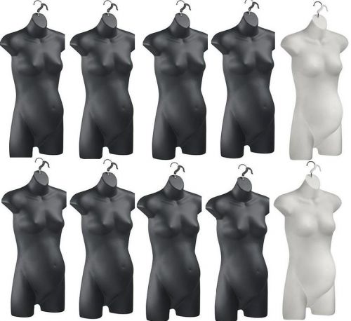 10  premium injection molded female women maternity fashion dress form new for sale