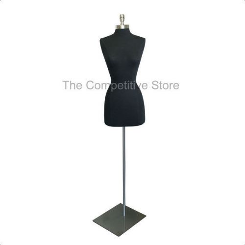 Black Female Formal Mannequin Jersey Dress Form With Metal Base