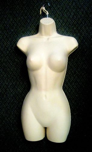 FEMALE FORM CLOTHING MANNEQUIN WITH HANGING HOOK