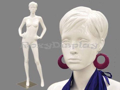 Female highend fiberglass molded hair mannequin display dress form #md-abbyw3 for sale
