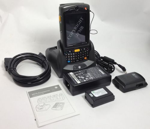 Symbol motorola mc75a0 mc75a wireless 2d barcode scanner wifi mc75 gps + cradle for sale