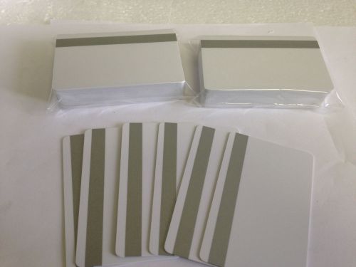 25 UltraCard White CR80 .30 mil - PVC Cards Hi Co 2 Track - Silver Mag Stripe