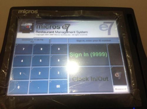 NEW MICROS POS E7/WS4-LX SYSTEM WITH QUICK SERVICE MENU