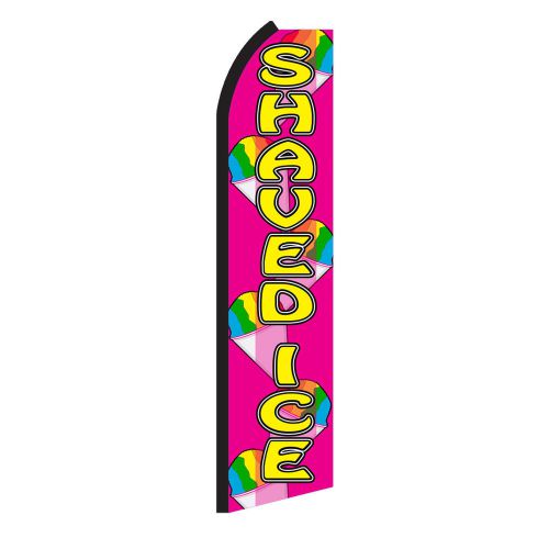 SHAVED ICE 15&#039; PINK BUSINESS BOW SWOOPER FLAG SUPER SIGN ADVERTISING BANNER *