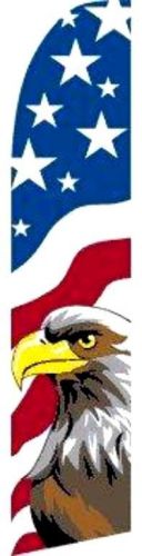 USA EAGLE 15&#039; BUSINESS SWOOPER FLAG SUPER SIGN FLUTTER ADVERTISING BANNER *