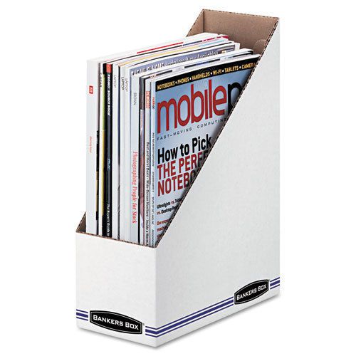 Bankers box corrugated magazine file, 4 x 9.25 x 11.75, 12/pack - fel10723 for sale
