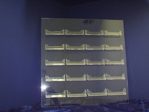 Wall Mount 20 Pocket  Acrylic Business Card Holder