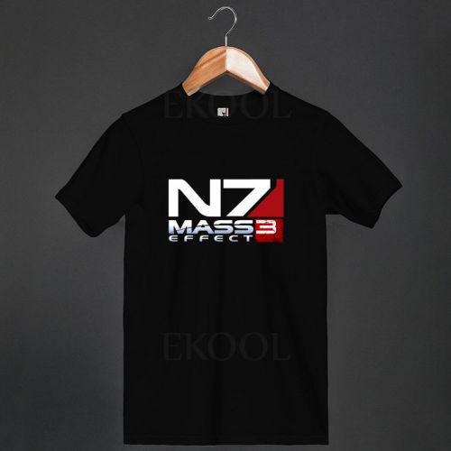 Mass Effect 3 N7 Alliance Game Logo Black Mens T SHIRT Shirts Tees Size S-3XL