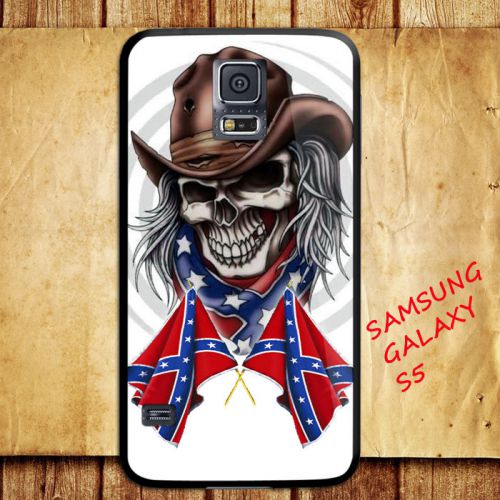 iPhone and Samsung Galaxy - Rebel Flag Skull Cowboy - Case