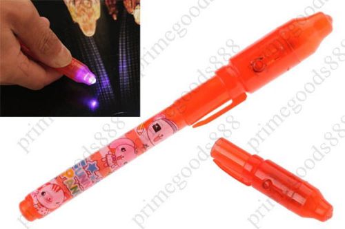 Joke invisible ink marker pen with uv led flashlight multifunctional currency for sale