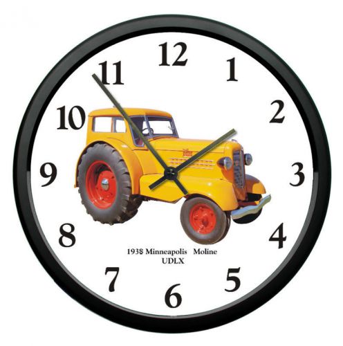 New MINNEAPOLIS MOLINE TRACTOR Wall Clock 10&#034; Round Vintage 1932 Model UDLX