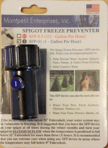 Outdoor spigot/faucet dripper helps prevent pipes from freezing -sfp-01 (qty:1) for sale