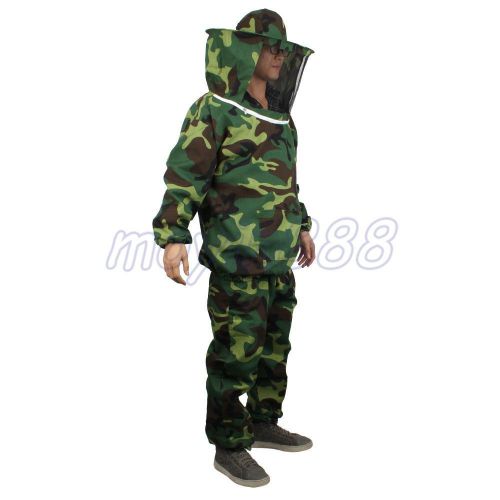 Nylon beekeeping jacket coat veil pants protective bee suit camouflage smock for sale