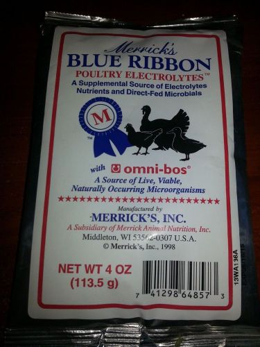 Merrick&#039;s Blue Ribbon Poultry Vitamin &amp; Electrolytes 4 Oz.  Cold Weather Remedy
