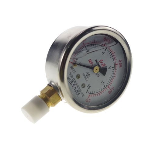 1 x shock-proof pressure gauge universal m14*1.5 60mm dia 0-0.1mpa for sale