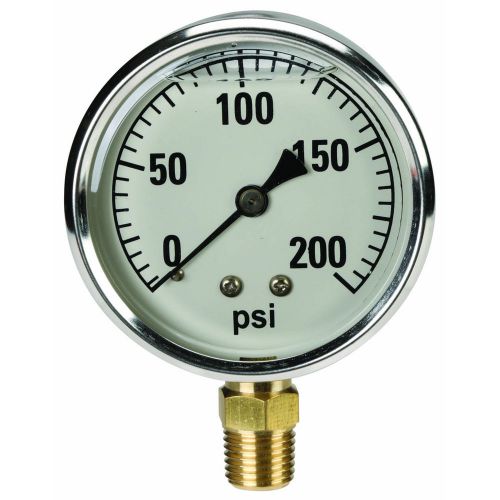 Gauge air tool accessory 200 psi stainless steel filled gauge, 1/4&#034; thread size for sale