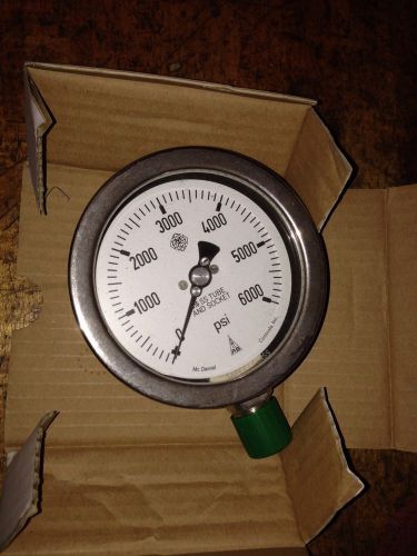 Mcdaniel controls pressure gauge, 0-6000 psi, ab 21031 for sale