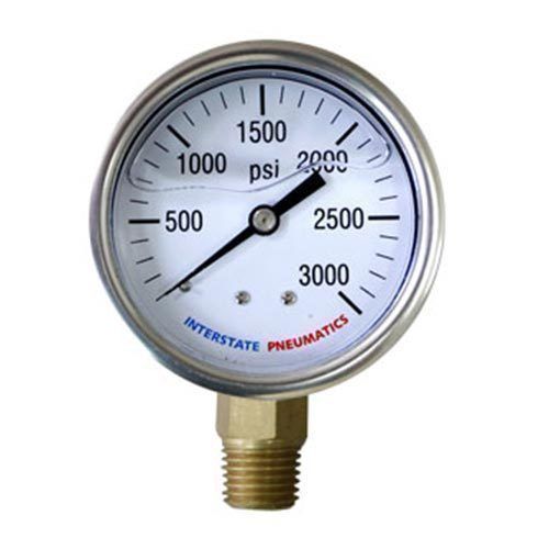 Pressure gauge 3500 psi 2-1/2&#039; dial 1/4&#039; npt bottom mount oil filled g7022-3500 for sale
